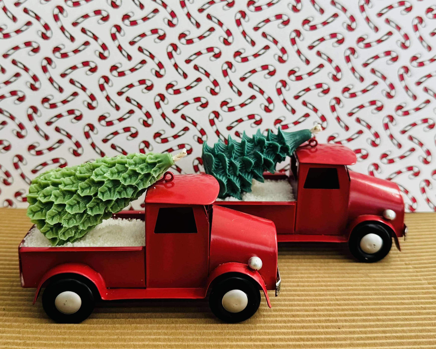 Small truck with Christmas tree