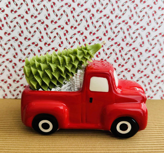 Big truck with Christmas tree